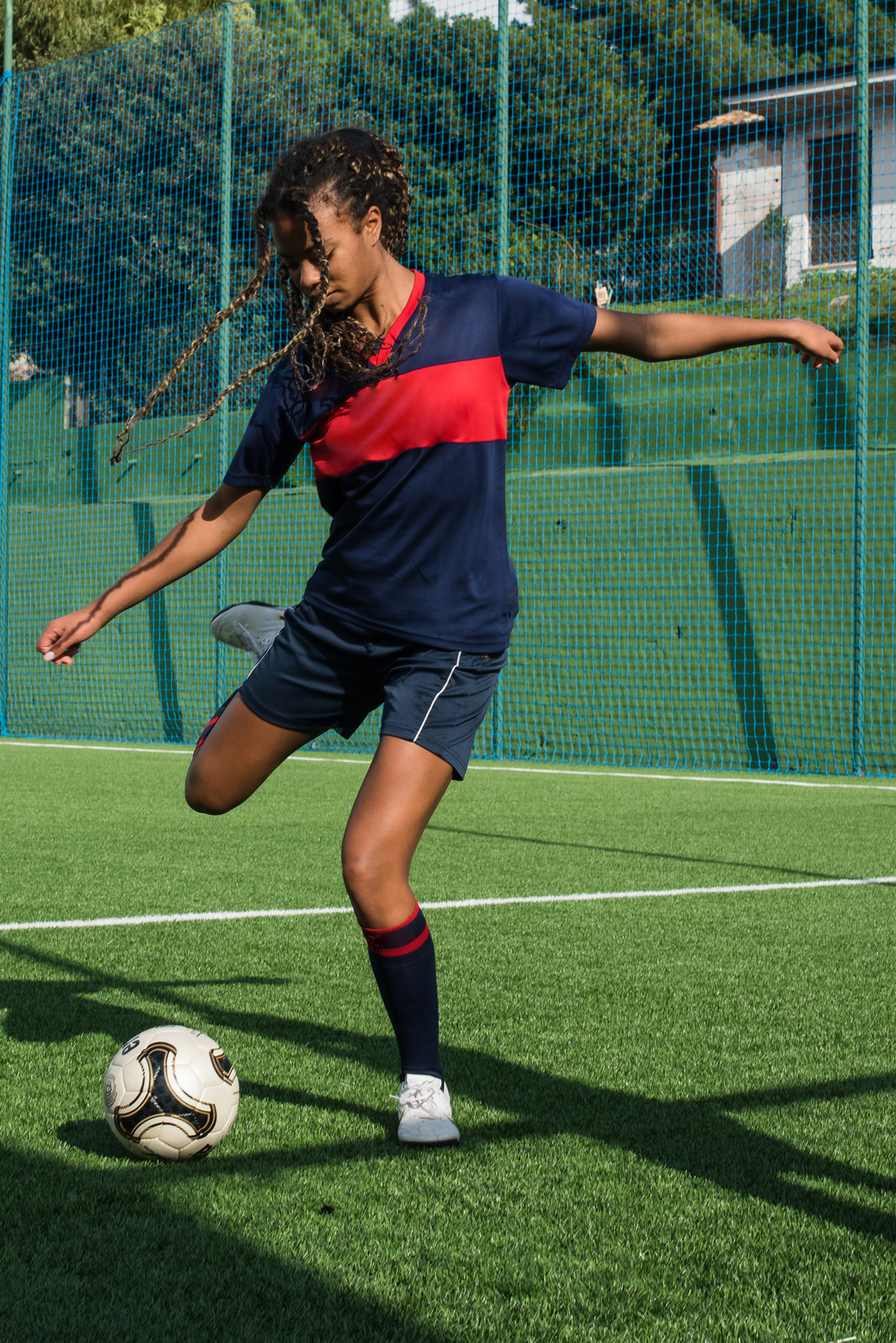 Female Players Playing Soccer